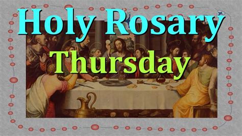 While it can take about half an hour to pray the <b>Rosary</b> in its entirety, it can also be broken. . Holy land rosary thursday